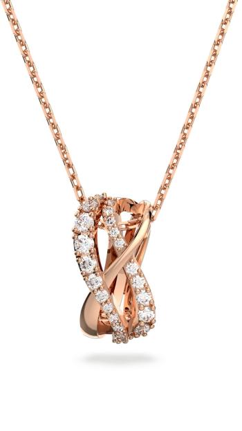 Swarovski Bronzový náhrdelník s trblietavým príveskom Twist 5620549