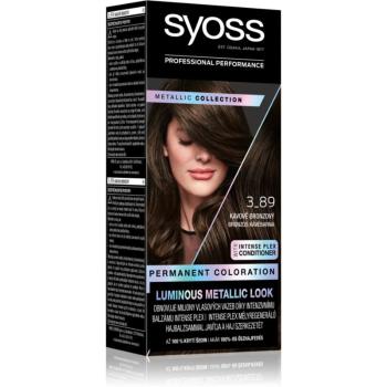 Syoss Color Metallic Collection permanentná farba na vlasy odtieň 3-89 Bronze Coffee 1 ks