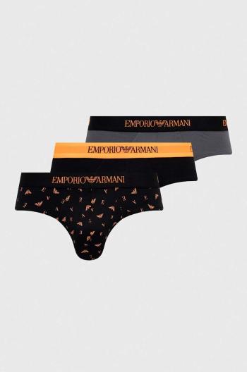 Emporio Armani Underwear 3-pak čierna farba