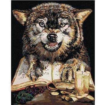Maľovanie podľa čísel – Vlk s knihou (Holly Simental) (HRAbz33128nad)