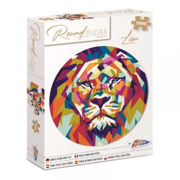 Okrúhle puzzle Lion 68 cm - 1000 ks