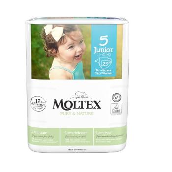 MOLTEX Pure&Nature Plienky jednorazové 5 Junior (11-25 kg) 25 ks