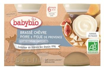 BabyBIO Brassé Z kozieho mlieka Hruška figa mliečna desiata (od ukonč. 6. mesiaca) 2x130 g