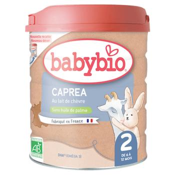 BABYBIO Caprea 2 Pokračovacie plnotučné kozie dojčenské mlieko od 6-12 mesiaca BIO 800 g