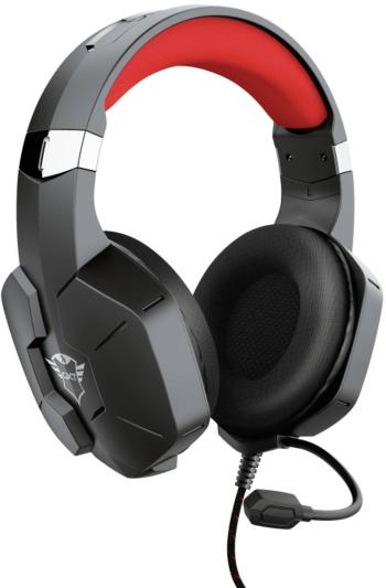 Trust GXT323 CARUS herný headset 2x 3,5 mm jack (mic./slu.), jack 3,5 mm káblový cez uši červená, čierna/červená stereo