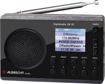 DAB+ rádio Albrecht DR 70, FM, čierna