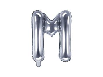 Fóliový balón písmeno "M", 35 cm, strieborný (NELZE PLNIT HELIEM) - PartyDeco