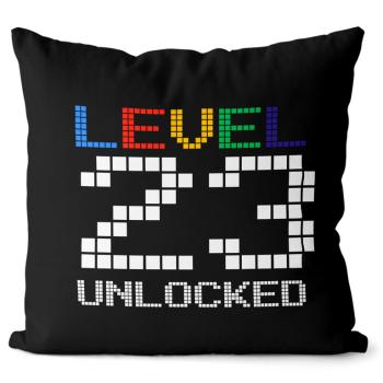 Vankúš Level unlocked (vek: 23, Velikost: 40 x 40 cm)
