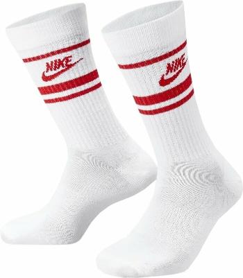 Nike Sportswear Everyday Essential Crew Socks Ponožky White/University Red/University Red M