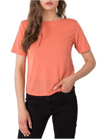 Oranžové dámske tričko s výstrihom na chrbte vel. M