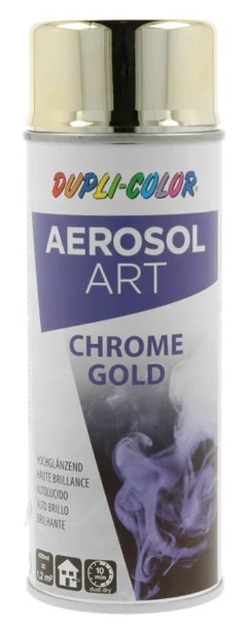 AEROSOL ART CHROME - Dekoračná farba v spreji s vysokým leskom efekt lešteného zlata 0,4 L