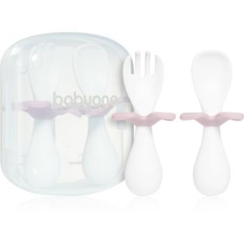 BabyOno Be Active Ergonomic Utensils for Children príbor Pink 12 m+ 2 ks