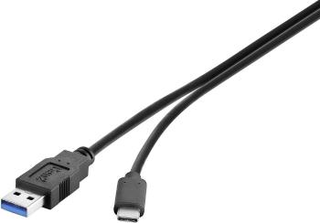 Renkforce #####USB-Kabel #####USB 3.2 Gen1 (USB 3.0 / USB 3.1 Gen1) #####USB-A Stecker, #####USB-C™ Stecker 50.00 cm čie