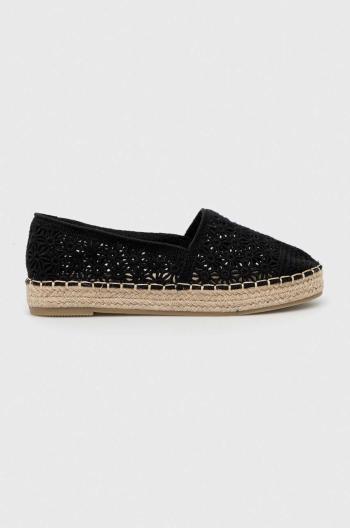 Espadrilky Answear Lab čierna farba, na platforme