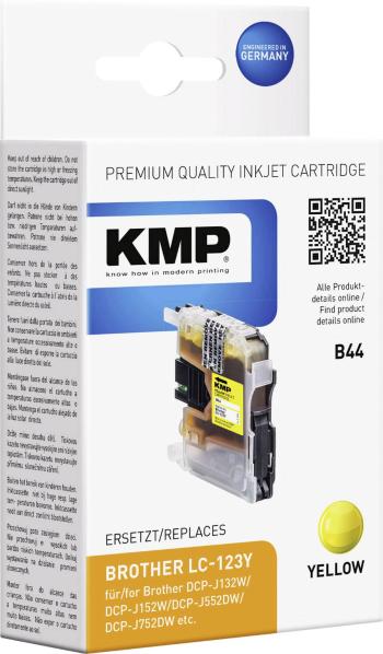 KMP Ink náhradný Brother LC-123 kompatibilná  žltá B44 1525,0009