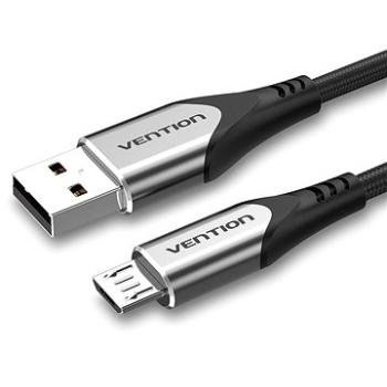 Vention Luxury USB 2.0 -> micro USB Cable 3A Gray 2 m Aluminum Alloy Type (COAHH)