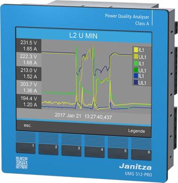 Janitza UMG 512-PRO analyzátor kvality napätia Analyzátor kvality energie UMG 512-PRO