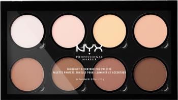 NYX Professional Makeup Highlight & Contour Pro Palette, Kontúrovacia paletka 21.6 g