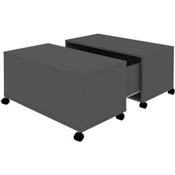 SHUMEE Konferenčný stolík sivý 75 × 75 × 38 cm drevotrieska, 806869