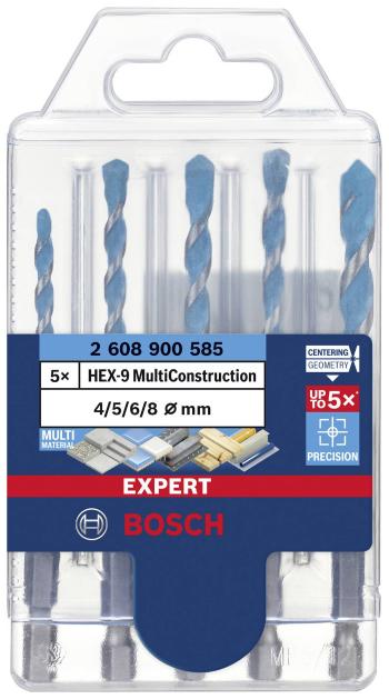 Bosch Accessories EXPERT MultiConstruction HEX-9 2608900585  sada viacúčelového vrtáka 5-dielna 4 mm, 5 mm, 6 mm, 8 mm