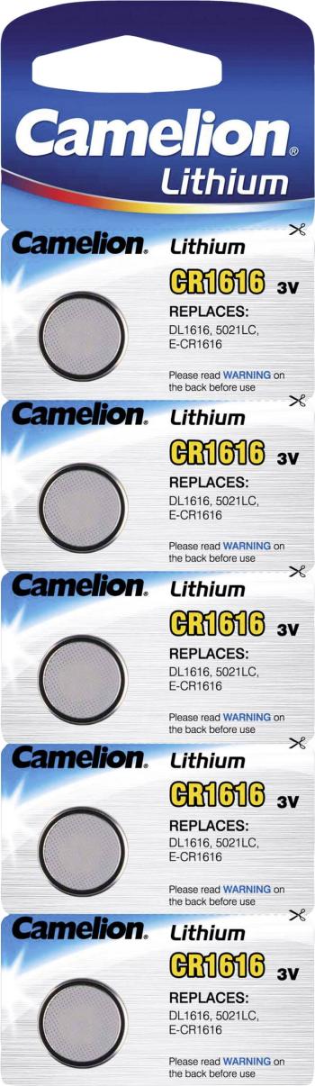 Camelion CR1616 gombíková batéria  CR 1616 lítiová 50 mAh 3 V 5 ks