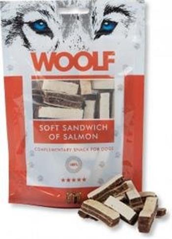 Maškrta Woolf mäkký sendvič z lososa pre psy 100g
