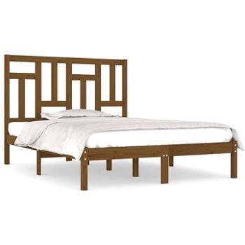 Rám postele medovo hnedý masívna borovica 140 × 190 cm, 3104526