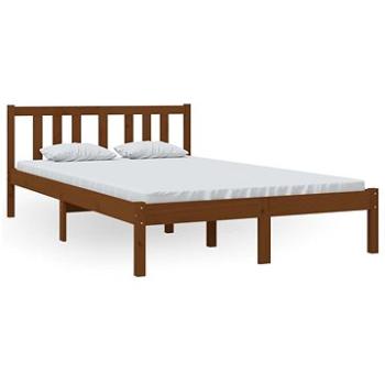 Rám postele medovo hnedý masívne drevo 120 × 200 cm, 814882