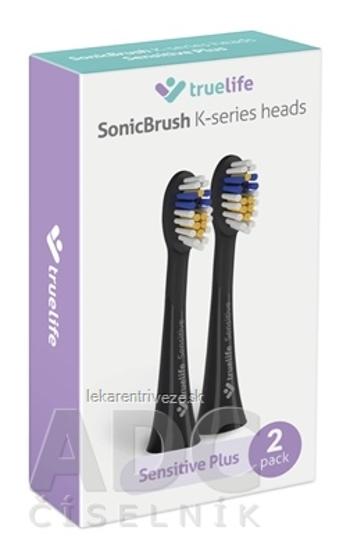TrueLife SonicBrush K-series heads Sensitive Plus náhradné hlavice pre sonickú zubnú kefku, čierne 1x2 ks