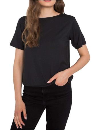 čierne dámske tričko s výstrihom na chrbte vel. XL