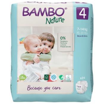 Bambo nature 4 detské prírodné plienky Maxi 7-14 kg 24 ks