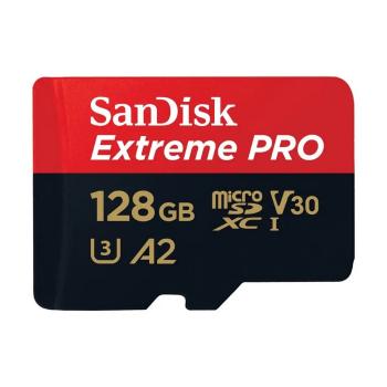 SANDISK EXTREME PRO MICROSDXC 128 GB + SD ADAPTER A2 C10 V30 UHS-I U3