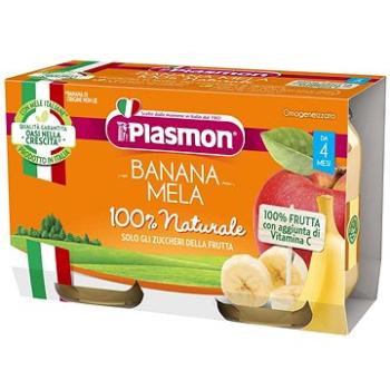 PLASMON bezlepkový ovocný, jablko a banán 2× 104 g, 4 mes.+ (8001040418949)