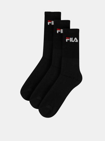 Sada troch párov pánskych čiernych ponožiek FILA