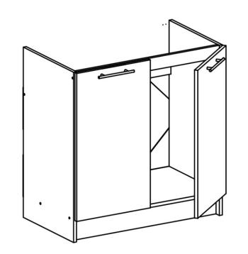 Tempo Kondela Kuchynská skrinka FABIANA / biela FABIANA: Spodná skrinka FABIANA S-80 ZL / (ŠxVxH) 80x82x46 cm