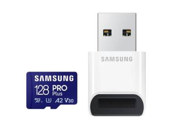 Karta pamäťová SAMSUNG PRO Plus microSDXC 128GB U3 A2 V30 s čítačkou