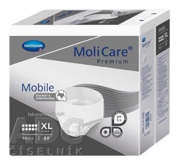Molicare Premium Mobile 10 kvapiek XL nohavičky inkontinenčné plienkové, sivé, 130-170 cm, 2757 ml, 1x14 ks