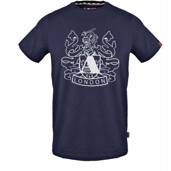 Aquascutum  - T00623  Tričká s krátkym rukávom Modrá