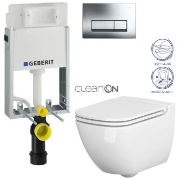 GEBERIT KOMBIFIXBasic vr. chrómového tlačidla DELTA 51 + WC CERSANIT CLEANON CASPIA + SEDADLO 110.100.00.1 51CR CP1