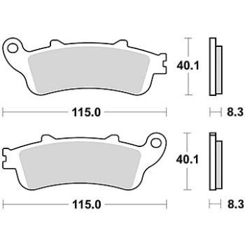 Braking brzdové doštičky (semi-metalická zmes SM1) (2 ks) M501 – 158 (M501-158)