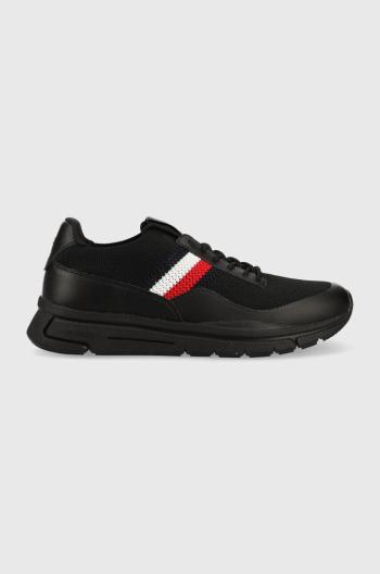 Tenisky Tommy Hilfiger PREMIUM LIGHTWEIGHT RUNNER KNIT čierna farba