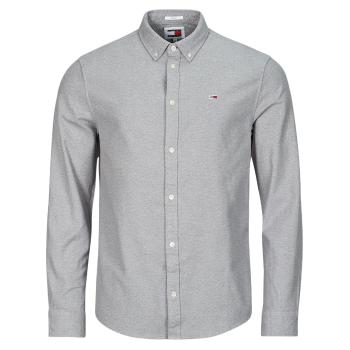 Tommy Jeans  TJM REG BRUSHED GRINDLE SHIRT  Košele s dlhým rukávom Šedá