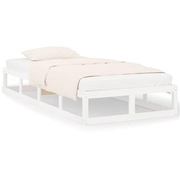 Rám postele biely 100 × 200 cm masívne drevo, 820787