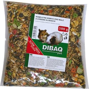 Dibaq Kompletná kŕmna zmes pre malých a stredných hlodavcov 500 g (8594014576245)