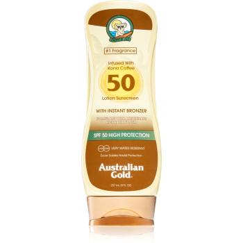 Australian Gold Lotion With Bronzer ochranná starostlivosť pred slnečným žiarením s bronzerom SPF 50 237 ml