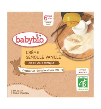 EXP: 16.08.2023 BABYBIO Kapsička krém, vanilka, krupička 4x 85 g