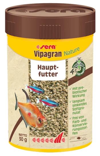 Sera Vipagran Nature základné granulované krmivo pre akváriové ryby 100ml