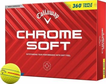 Callaway Chrome Soft 2024 Yellow 360 Triple Track Golfové lopty