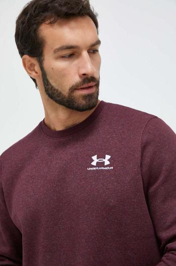 Mikina Under Armour pánska, bordová farba, s nášivkou, 1374250