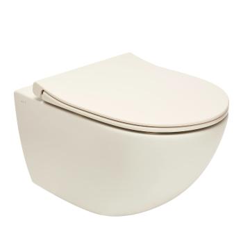 WC závesné Vitra Sento SmoothFlush taupe mat vrátane sedátka, zadný odpad 7848-020-6147